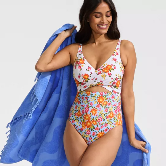 Women's Wrap Monokini High Leg One Piece Swimsuit - primary