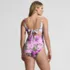  Women's Wrap Monokini High Leg One Piece Swimsuit, Back