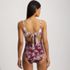  Women's Wrap Monokini High Leg One Piece Swimsuit, Back