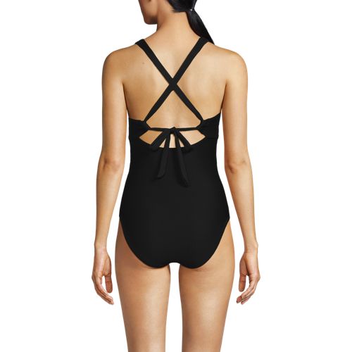 Women's Ribbed Knot Front One Piece Swimsuit - image 3