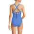 Women's Ribbed Knot Front One Piece Swimsuit, Back