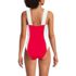 Women's Square Neck High Leg One Piece Swimsuit, Back