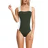 Women's Square Neck High Leg One Piece Swimsuit, Front