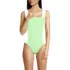 Women's Square Neck High Leg One Piece Swimsuit, Front
