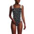 Women's Square Neck High Leg One Piece Swimsuit, Front