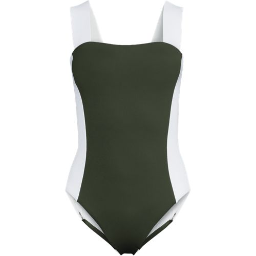 Women's Square Neck High Leg One Piece Swimsuit, Front