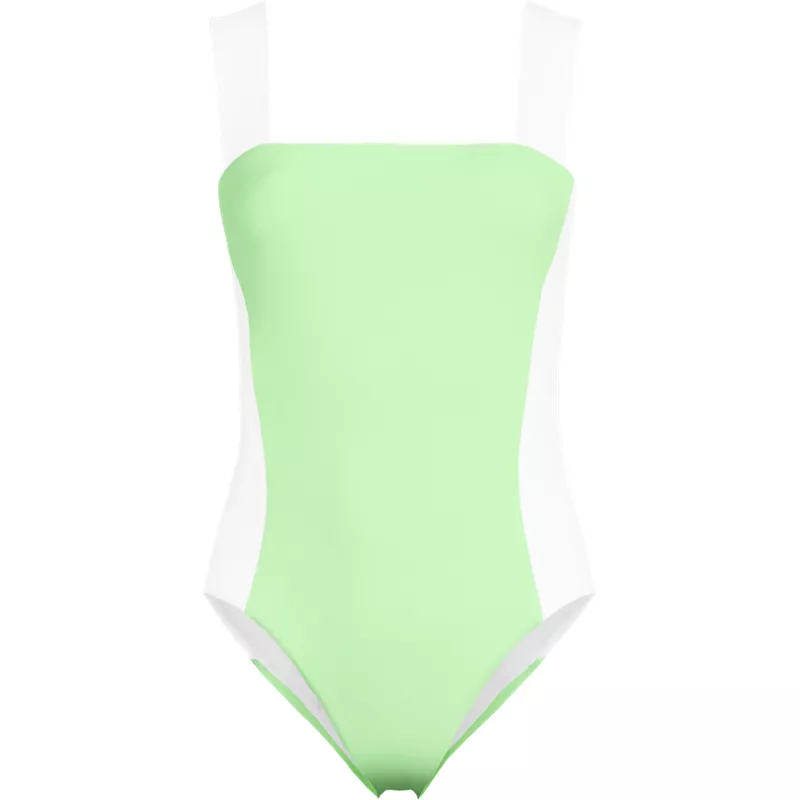 Women's Square Neck High Leg One Piece Swimsuit, Front