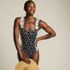 Women's Square Neck High Leg One Piece Swimsuit, alternative image