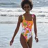 Women's Square Neck High Leg One Piece Swimsuit, alternative image