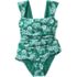 Women's Smoothing Square Neck Ruched Swim Dress Swimsuit, alternative image