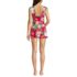 Women's Smoothing Square Neck Ruched Swim Dress Swimsuit, Back