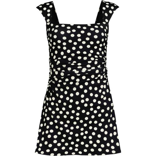 Women's Chlorine Resistant Tugless High Neck Swim Dress One Piece Swimsuit