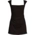 Women's Smoothing Square Neck Ruched Swim Dress Swimsuit, Front