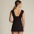 Women's Smoothing Square Neck Ruched Swim Dress Swimsuit, Back