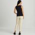 Women's Sleeveless Tugless Double Layer Square Neck Knit Top, Back