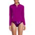 Women's Long Sleeve Quarter Zip UPF 50 Rash Guard, alternative image