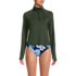 Women's Long Sleeve Quarter Zip UPF 50 Rash Guard, Front