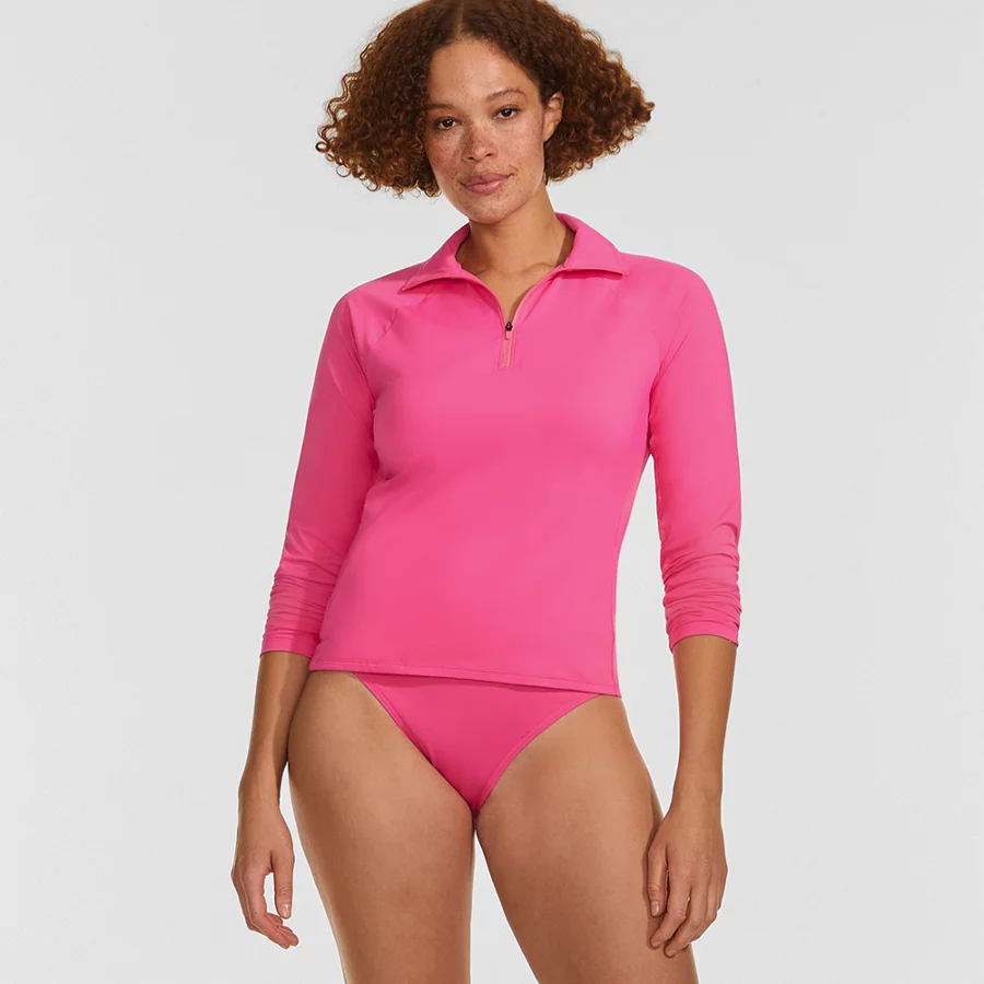 Women's Sunshade UPF 50 Quarter Zip Rash Guard view 3