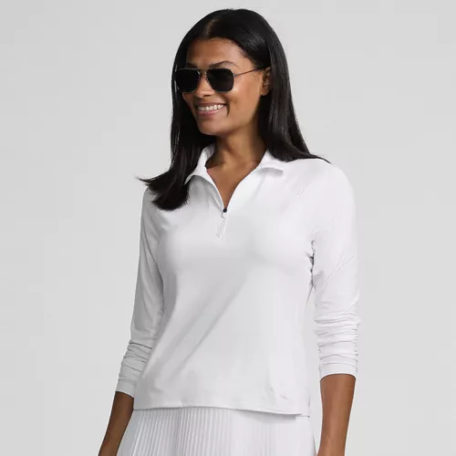 Women's SunShade UPF 50 Quarter Zip Rash Guard | Lands' End