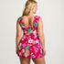 Women's Plus Size Smoothing Square Neck Ruched Swim Dress Swimsuit, Back