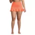Women's Plus Size Ruffle Hem Mini Swim Skirt , Front