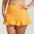Women's Plus Size Ruffle Hem Mini Swim Skirt , Front
