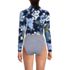 Women's Petite Long Sleeve Cropped UPF 50 Rash Guard, Back