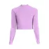 Women's Plus Size SunShade UPF 50 Long Sleeve Cropped Rash Guard, Front