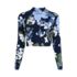 Women's Petite Long Sleeve Cropped UPF 50 Rash Guard, Front
