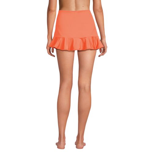 Women's Ruffle Hem Mini Swim Skirt , Back