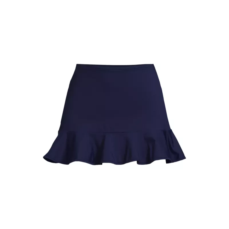 Women's Ruffle Hem Mini Swim Skirt , Front