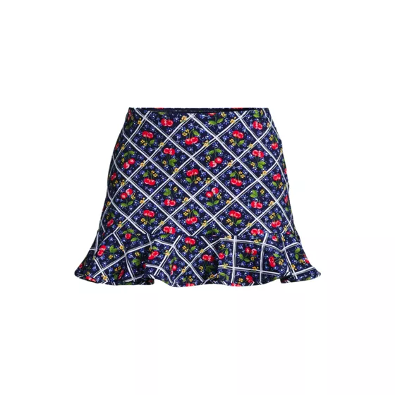 Women's Plus Size Ruffle Hem Mini Swim Skirt  - primary