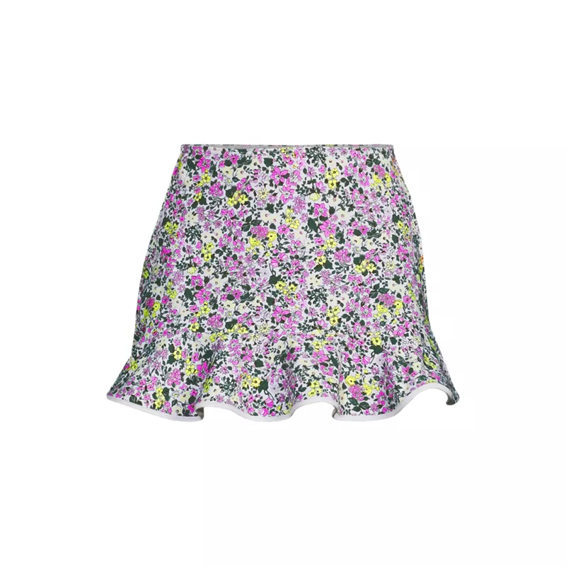 Women's Ruffle Hem Mini Swim Skirt , Front