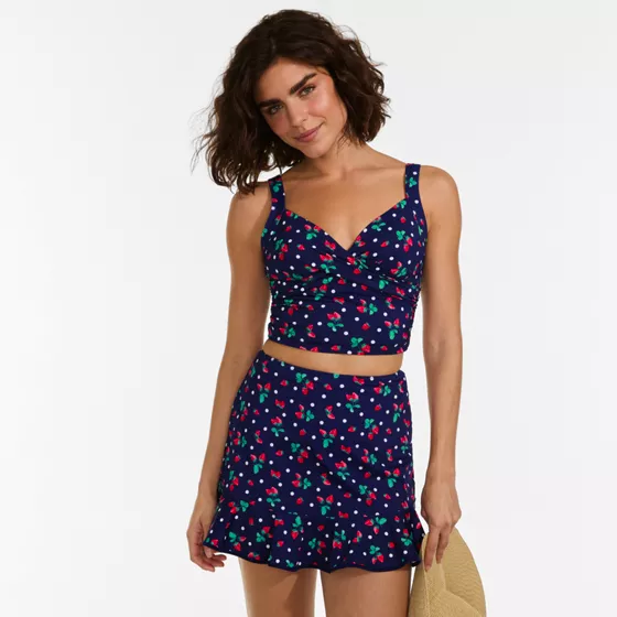 Women's Ruffle Hem Mini Swim Skirt - primary