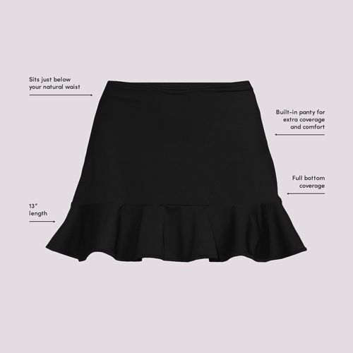 Women's Ruffle Hem Mini Swim Skirt , alternative image
