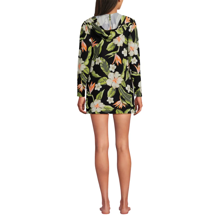 Women's Sunshade UPF 50 Hooded Mini Swim Swim Cover Up Dress view 1