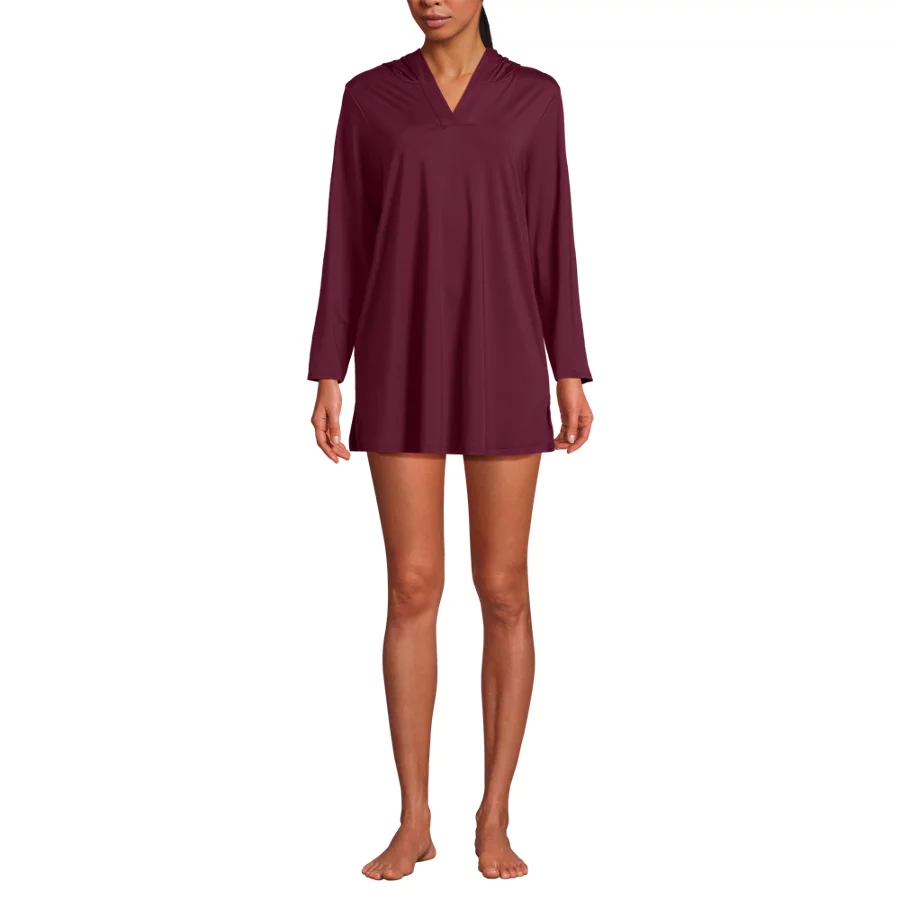 Women's Sunshade UPF 50 Hooded Mini Swim Swim Cover Up Dress view 2