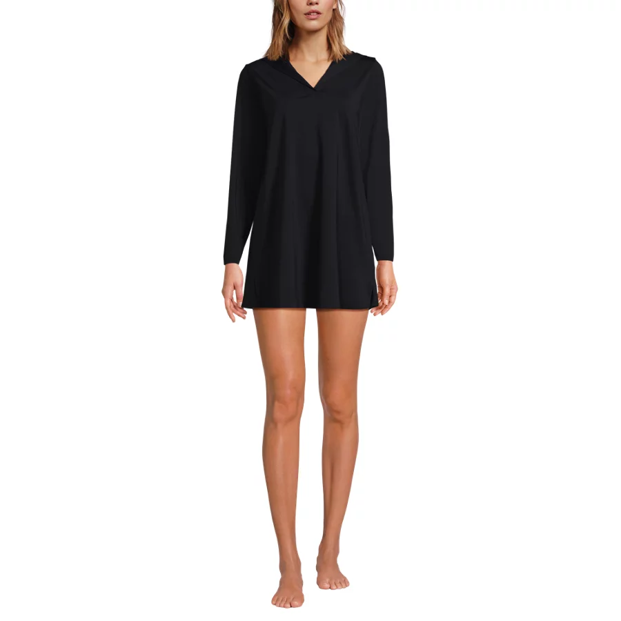 Women's Sunshade UPF 50 Hooded Mini Swim Swim Cover Up Dress view 4