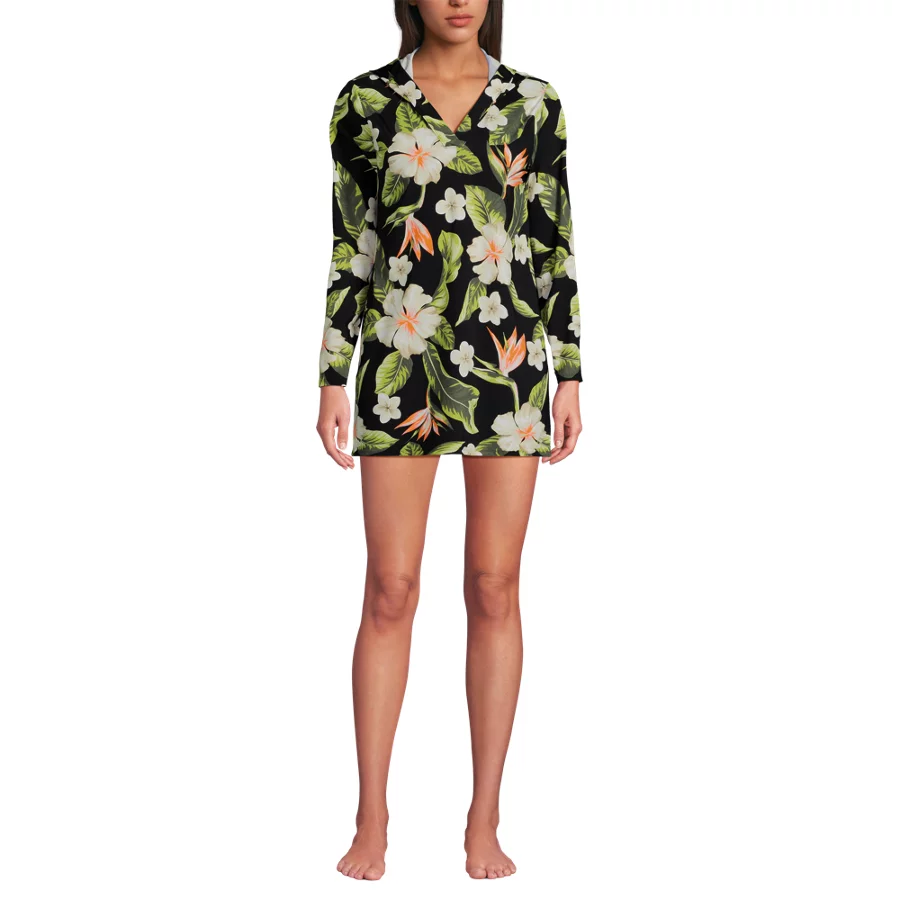 Women's Sunshade UPF 50 Hooded Mini Swim Swim Cover Up Dress view 2