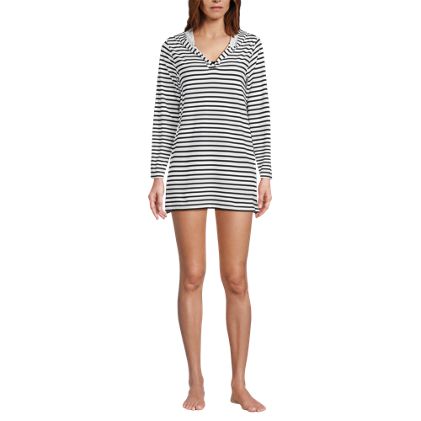 Women's Hooded Mini Swim UPF 50 Swim Cover-Up Dress - image 2