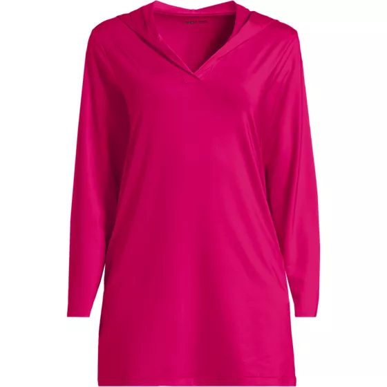 Women's SunShade UPF 50 Hooded Mini Swim Swim Cover-Up Dress - primary
