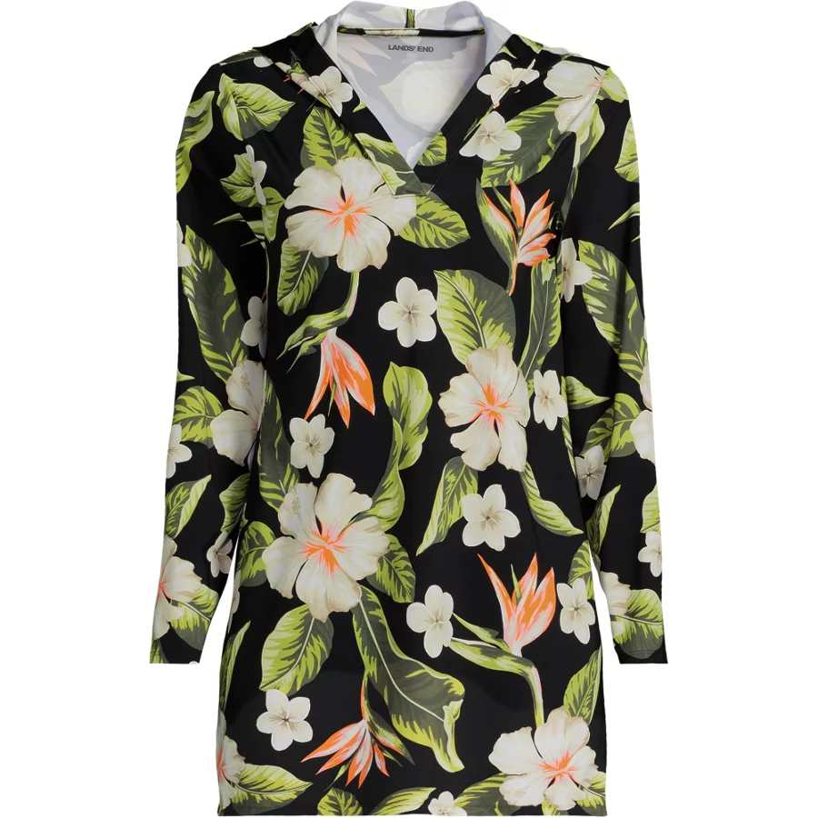 Women's Sunshade UPF 50 Hooded Mini Swim Swim Cover Up Dress view 3