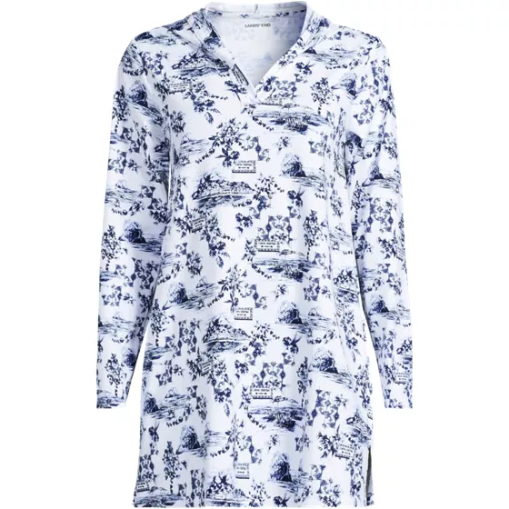 Women's SunShade UPF 50 Hooded Mini Swim Swim Cover-Up Dress - primary