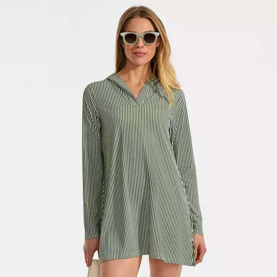 Women's SunShade UPF 50 Hooded Mini Swim Swim Cover-Up Dress - primary