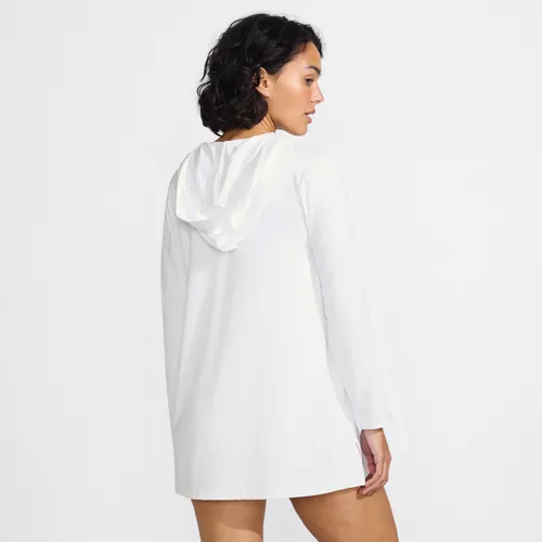 Women's SunShade UPF 50 Hooded Mini Swim Swim Cover-Up Dress, Back