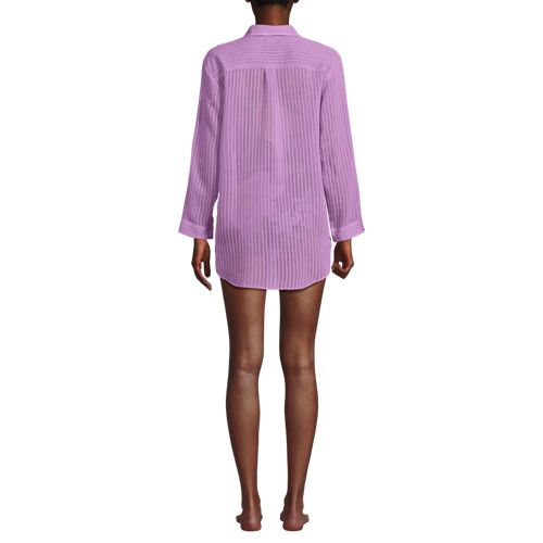 Women's Rayon Rib Button Down Cover-Up - image 3