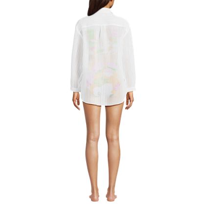Women's Petite Rayon Rib Button Down Cover-Up - image 3