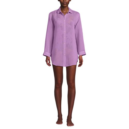 Women's Rayon Rib Button Down Cover-Up - image 2