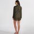 Women's Petite Rayon Rib Button Down Cover-Up, Back