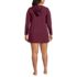Women's Plus Size SunShade UPF 50 Hooded Mini Swim Swim Cover-Up Dress, Back